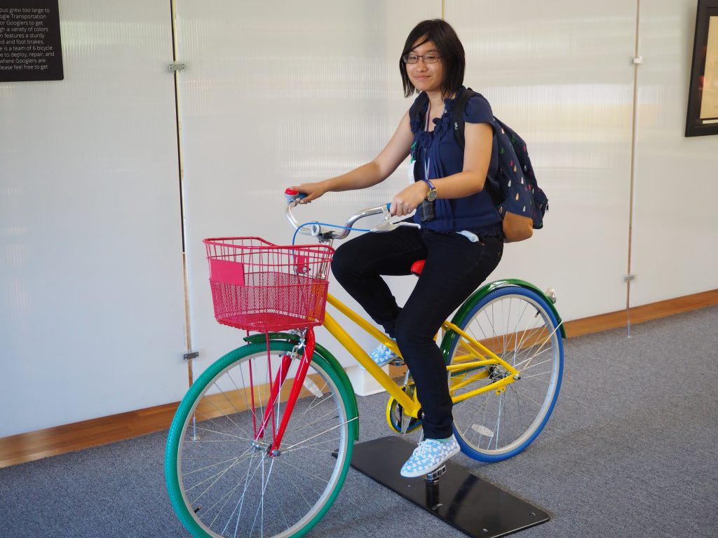 Student rides Google Bicycle