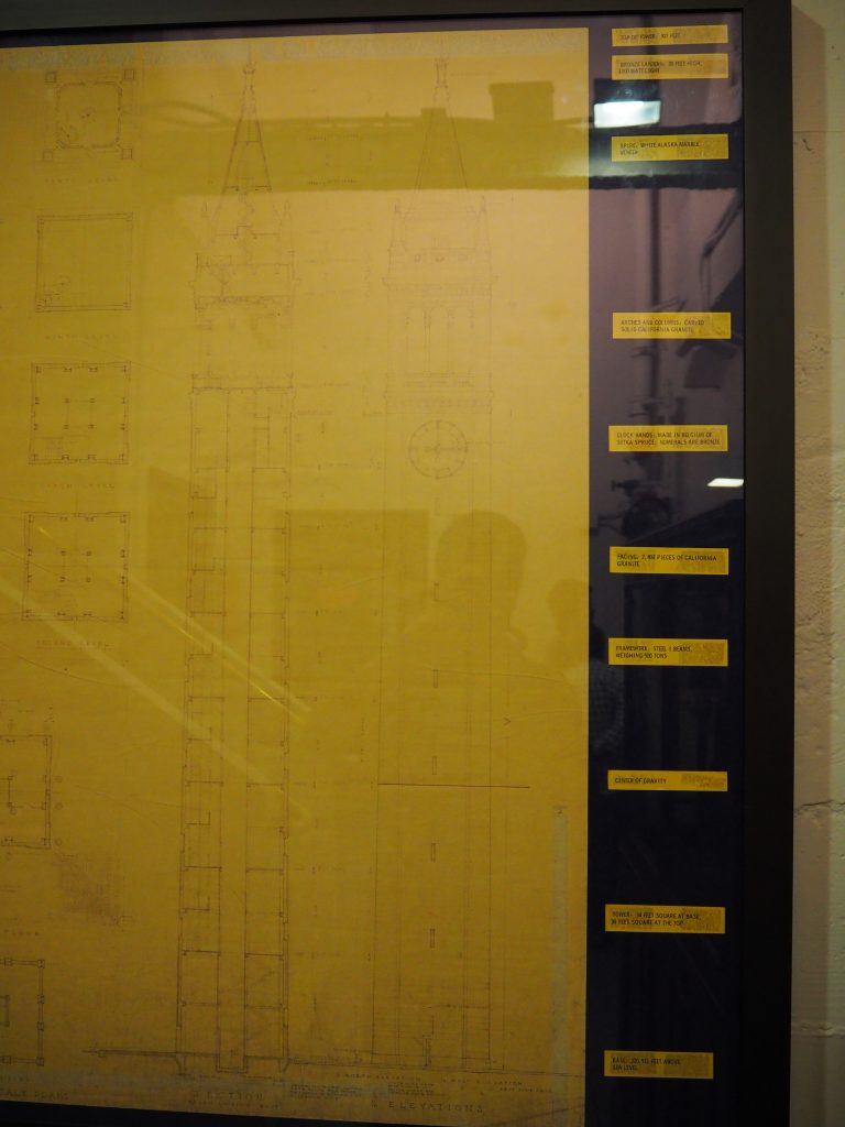 Schematic drawing of Sather Tower