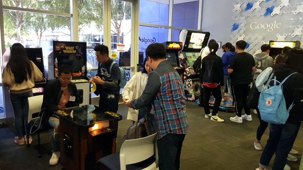 Arcade games at Google Recreational Area